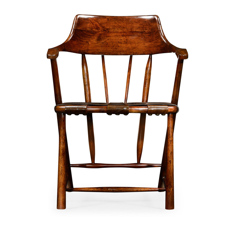 Casually Country Arm Chair, Tan, Medium Walnut