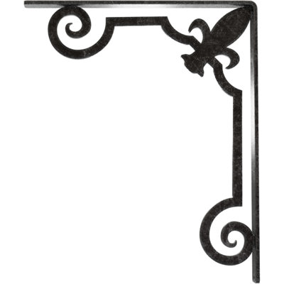 Support en fer forgé Fleur De Lis