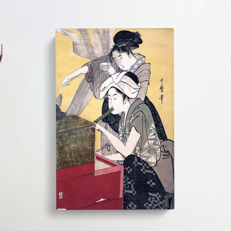 In The Kitchen by Kitagawa Utamaro - Wrapped Canvas Painting, 60cm H x 40cm W x 3cm D