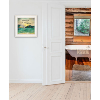 «Sunshine And Lake Water», art mural encadré pour le salon et la maison par Marla Rae