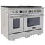 KUCHT 48 po 6,7 pi³ Cuisinière à deux brûleurs au propane en acier inoxydable avec thermostat Kucht Horus-1289164121-1289164126