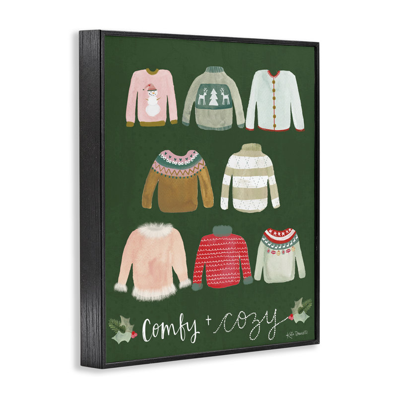Comfy & Cozy Swillers, art de la giclée encadrée par Katie Doucette, Giclée encadrée noir minuit, H 14 po x l 11 po