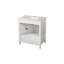 Meuble-lavabo de 30 po, armoire en bois massif blanc avec comptoir en marbre. Aspect, système de fermeture en douceur. Meuble-lavabo 24V03-30Wh entièrement assemblé, et marbre. Portes à fermeture chic.