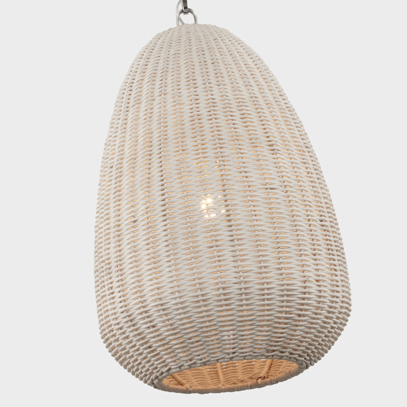 Kokomo Pendant by Chapman & Myers, 122 cm H x 81 cm W, Chalk, Polished Nickel