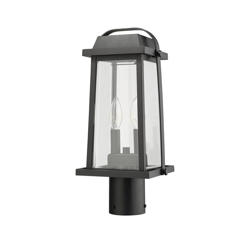 Sisto Transparent Pier Mount Light, Black