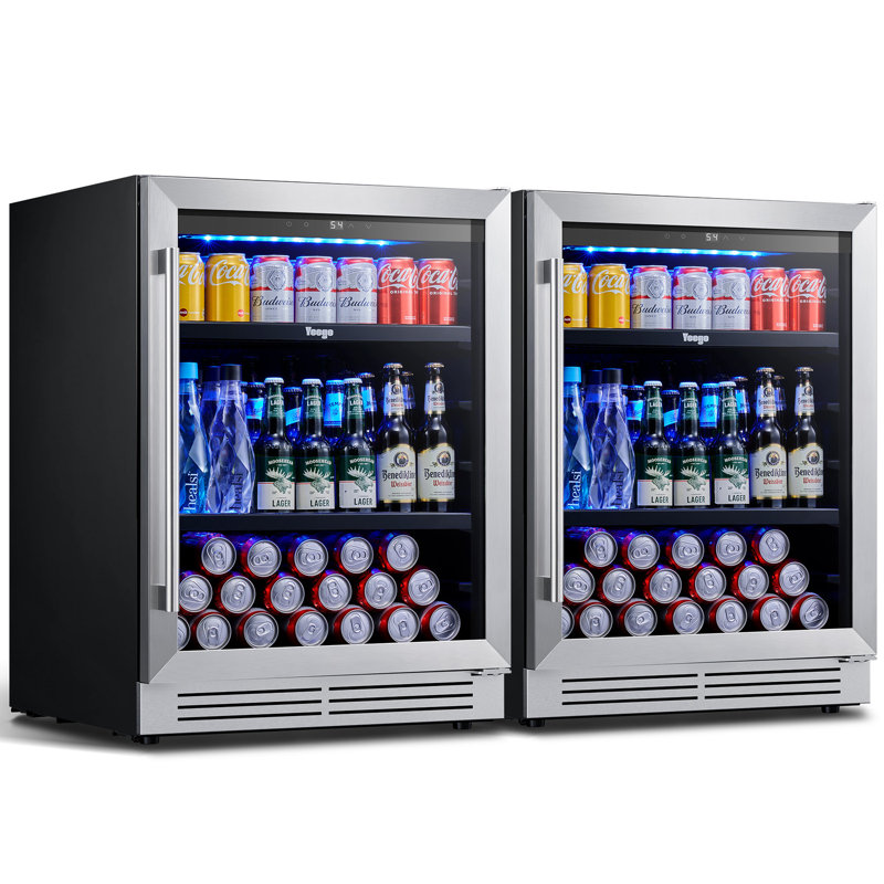 Yeego 48'' 280 Cans Built-in Beverage Refrigerator Beer Cooler (Set of 2)