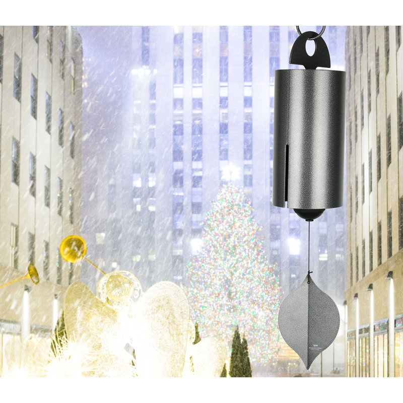 Heroic Windbell™ Wind Chime, 40" H x 6" W x 6" D, Antique Silver