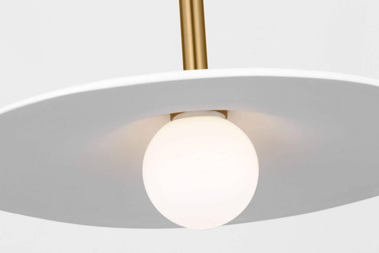 Mitchel Single Light Pendant, 9.75" H x 16" W x 16" D