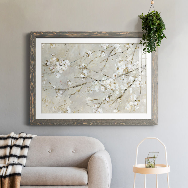 Blossom Confetti - peinture encadrée, Encadré gris, H 31 po x l 44 po x P 1 po