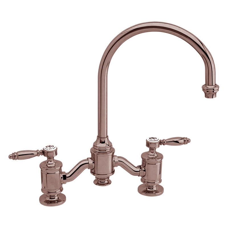 Hampton Bridge Faucet - Lever Handles, Antique Copper