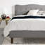 Lit plateforme tapissier Janne, gris classique-939185681