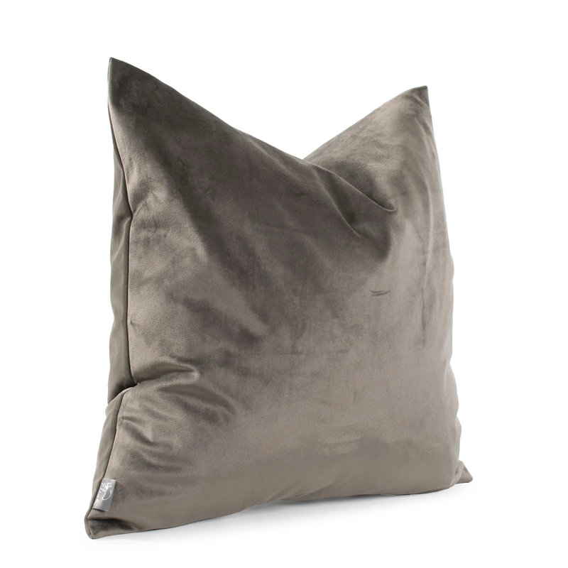 Throw Pillow, 20" H x 20" W x 4" D, Pewter, Down Blend