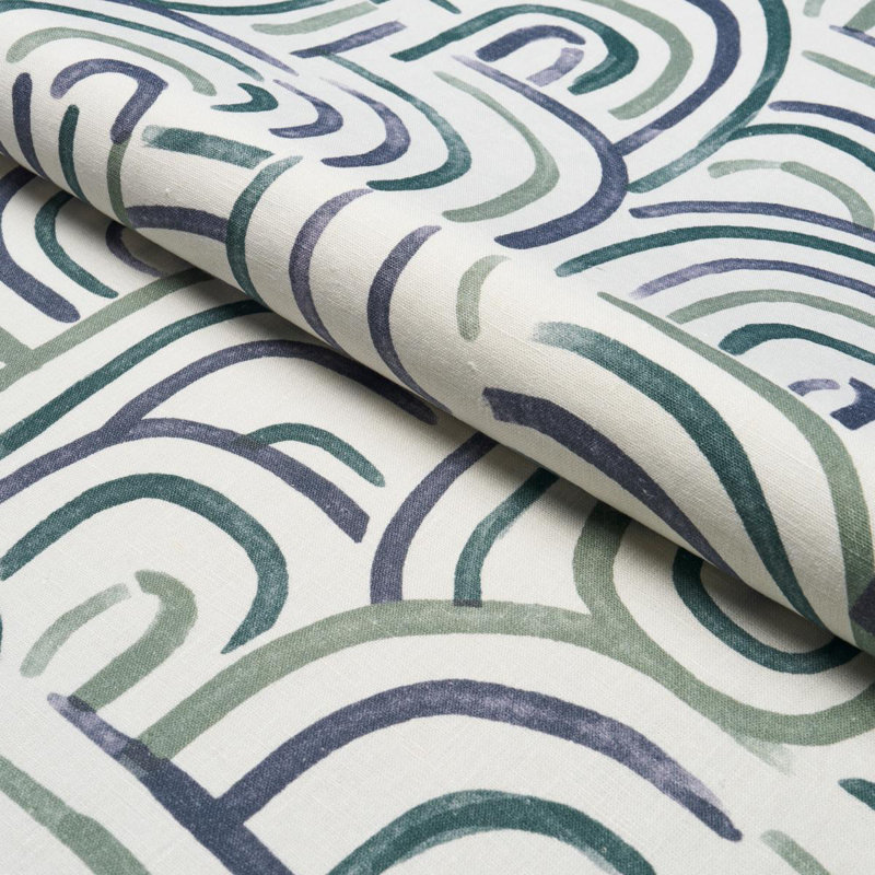 Tissu Schumacher, Bleu / vert
