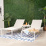 Ensemble 3 pièces de chaise d'extérieur en aluminium Armando
