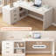 Bureau en L en bois massif avec armoire latérale-114314029