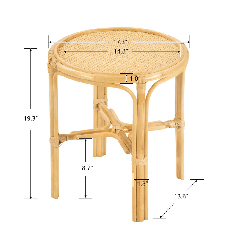 Ensemble 3 pièces de table et chaises en rotin