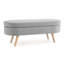 Banc de rangement repose-pieds ovale, banc pour chambre à coucher-1259720407