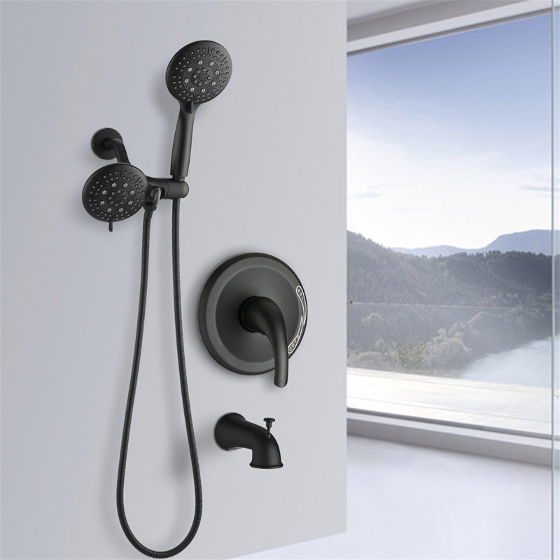 Tête de douche à pluie à une poignée 6 fonctions avec douche à main Classic