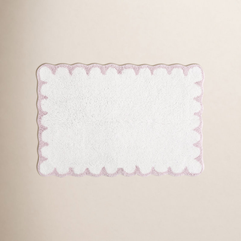 Peri Home Scallop Bath Rug, Pink
