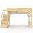 Twin Size Solid Wood Loft Bed with Built-in Wardrobe, Storage, Guardrails & Stairs, Natural-1175823592-1175823593