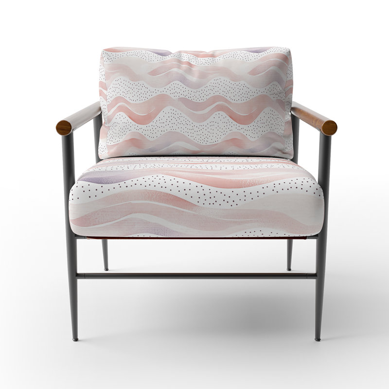 Chaise rembourrée French Country, Accoudoirs ronds