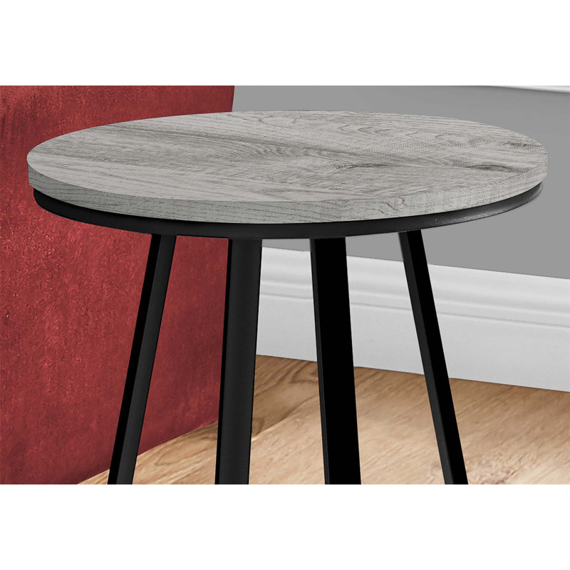 Practical Nightstand, Nightstand, Accent Table With Round Top, Gray