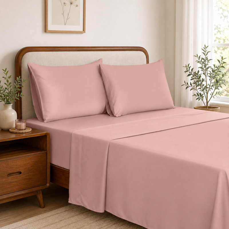 Ensemble de draps 4 pièces Dreamology, Très grand lit, Micro-puce