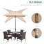 Parasol de parasol d'extérieur Arlmont & Co.