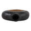 Vase de table ouvert en terre cuite sculpturale pour décoration intérieure - Grand vase décoratif pour salon ou entrée - Noir-2116591585