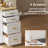 59.4" W Rolling Kitchen Island Cart With Drop Leaf, On Wheels, 2 Door Storage Cabinet, 4 Drawer, Spice, Towel Rack-106908387