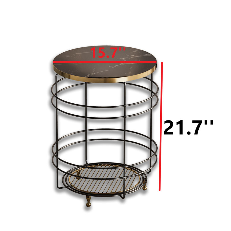Metal Base Round Coffee Table