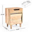 Table de chevet en bois naturel