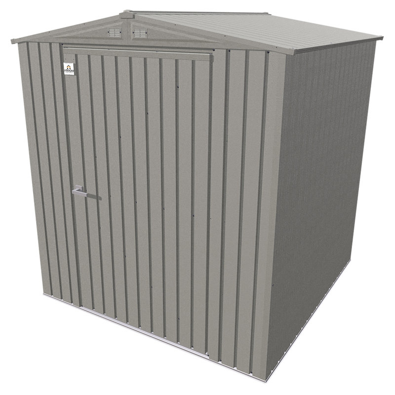 Elite Steel Storage Shed, 6X6, Cool Grey, Cool Gray