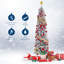 Christmas Tree,Pencil Artificial Tree with Prelit Branch Tips, Snow Flocked Slim Design, Warm White LED Lights & Foldable Stand, Easy Assembly for Home, Office, Apartment-651118435