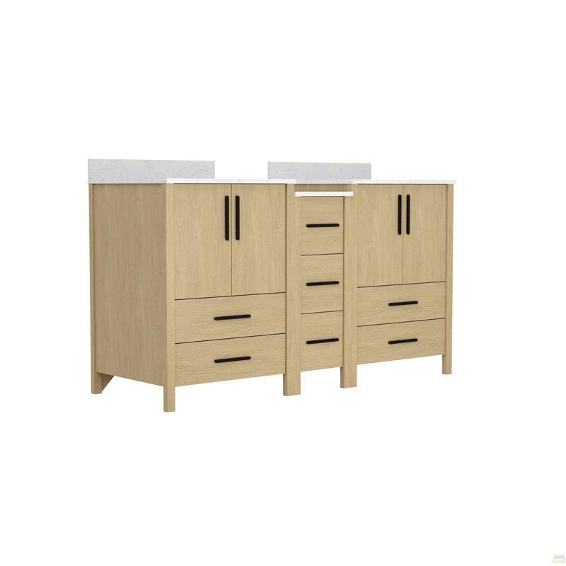 Armoire de meuble-lavabo double 60 po x P 22 po x H 34 po