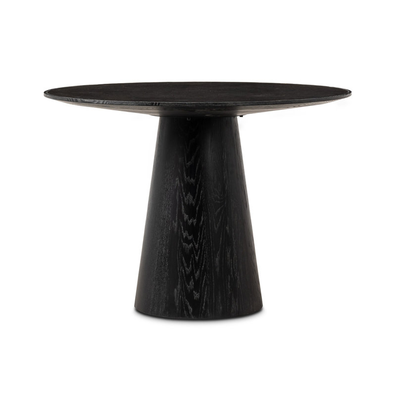 Table de salle à manger ronde Skye, Pierre bleue / noir délavé