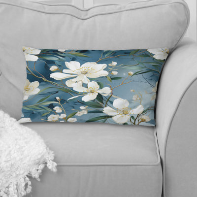 Oreiller floral en polyester Magnolias