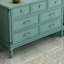 Armoire d'appoint en bois manufacturé bleu massif
