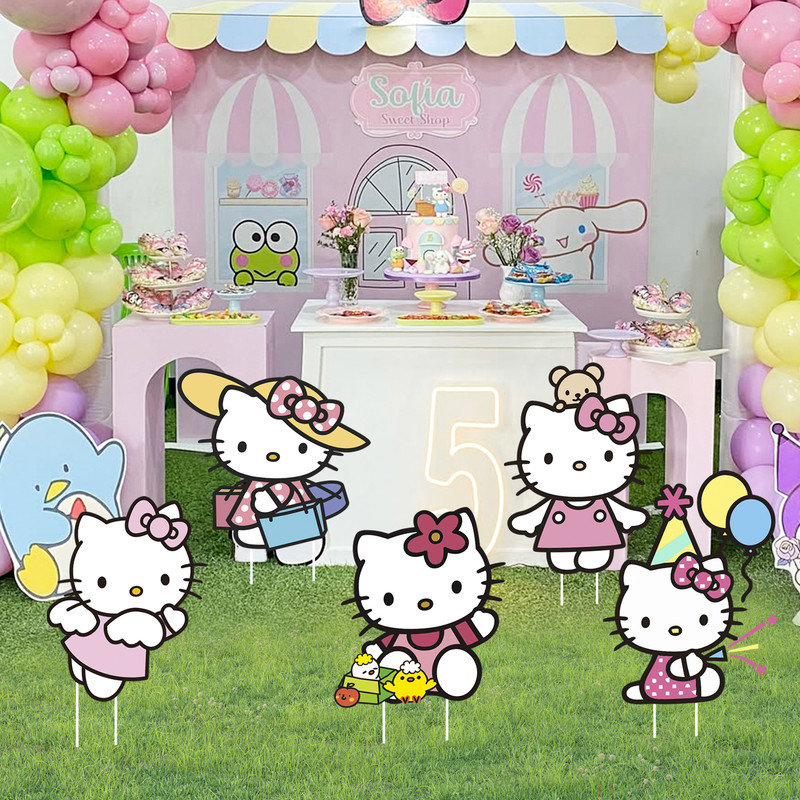 8 panneaux de signalisation Hello Kitty