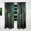 Vert feuillage tropical vert sur fond noir - Rideau nature - Velours obscurcissant - 1 panneau-1272890395