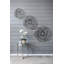 Ensemble de 3 décorations murales florales en métal, sculptures florales murales de style transitionnel pour hall d'entrée, porche ou couloir.