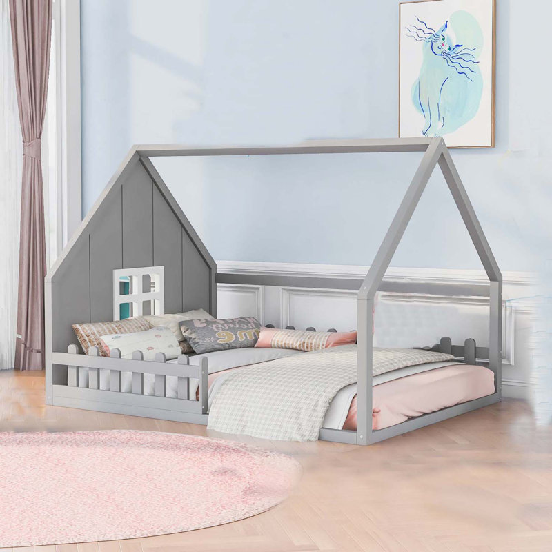 Lit plateforme Meave, Gris