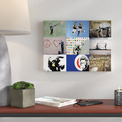 Banksy Momtage I by Banksy - Wrapped Canvas Print