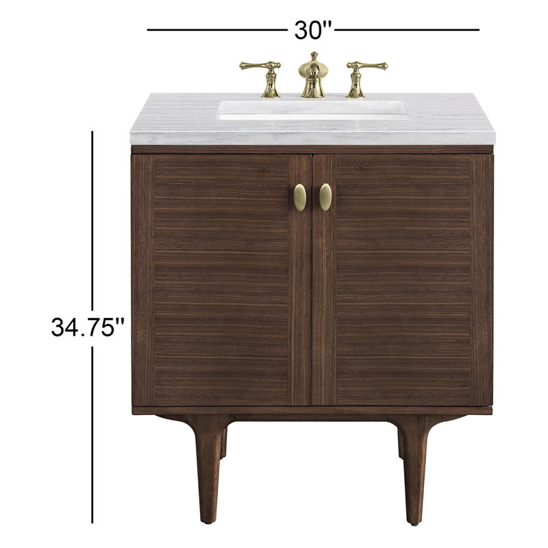 Amberly 30'' W Single Vanity, 8" Widespread, Arctic Fall