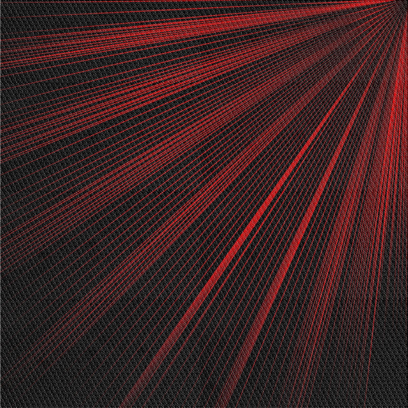 Laine tissée à la machine abstraite et polyester rouge/noir Tapis décoratif, Carré 5 pi