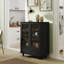 Armoire de rangement avec portes doubles en verre et tiroir-339981918