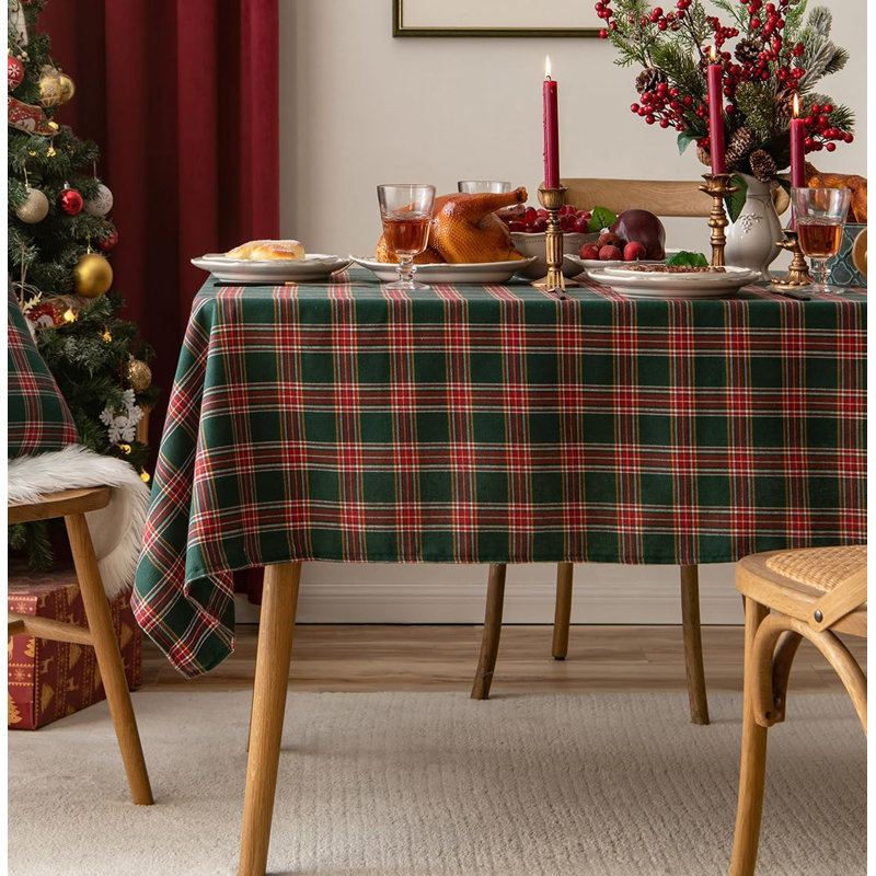 Nappe Reviel, L 120 po x l 56 po, Vert / rouge