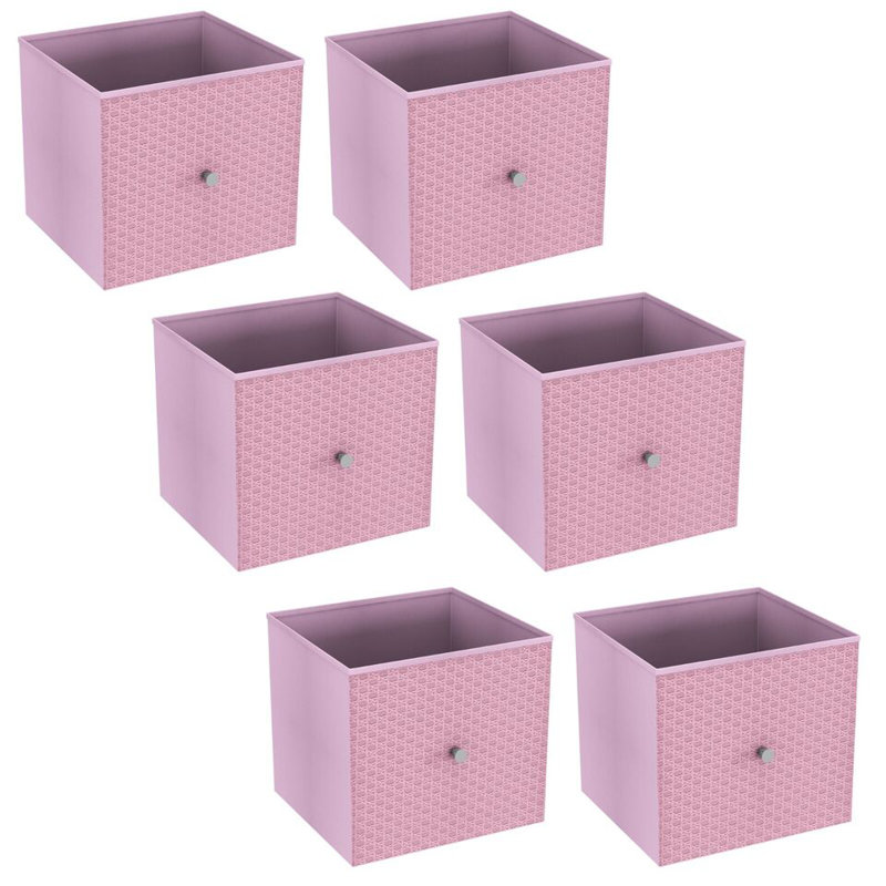 17 Stories Woven Decorative Basket, Pastel Pink
