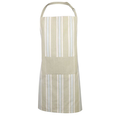 Striped Cotton Bib Apron