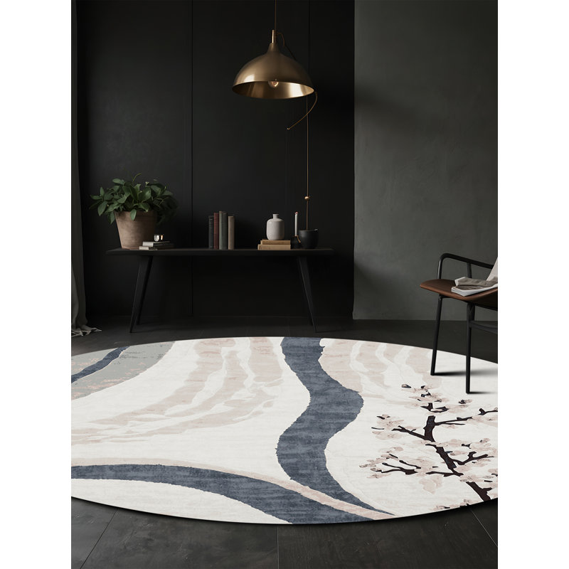 Tapis gris soyeux et moelleux, Rectangle 2 pi x 3 pi